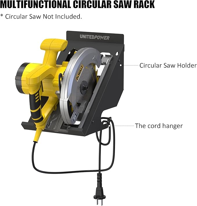 UNITEDPOWER Circular Saw Holder, Wall Mount Storage Rack Organizer - Image 4