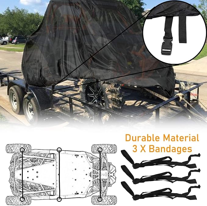 NEVERLAND UTV Cover Heavy Duty Ranger Cover Waterproof 4-6 Seater Side by Side - Image 5