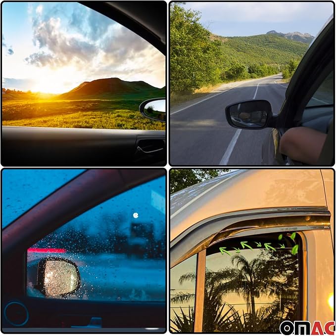 OMAC Window Visor Vent Rain Guard Deflector - Image 4