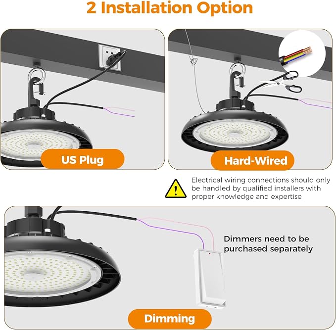 LED High Bay Lights 180W UFO Shop Lights 32400 LM 6000K Commercial Bay Lighting - Image 5