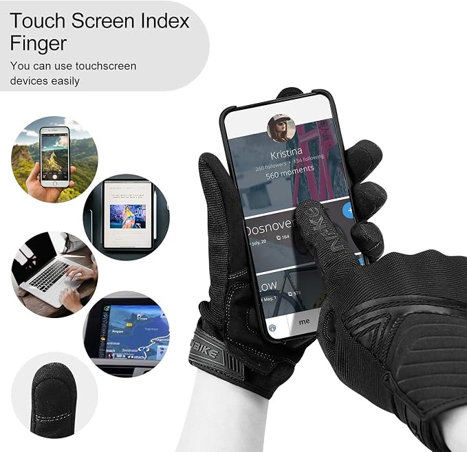 INBIKE Breathable Mesh Motorcycle Gloves Touchscreen - Image 4