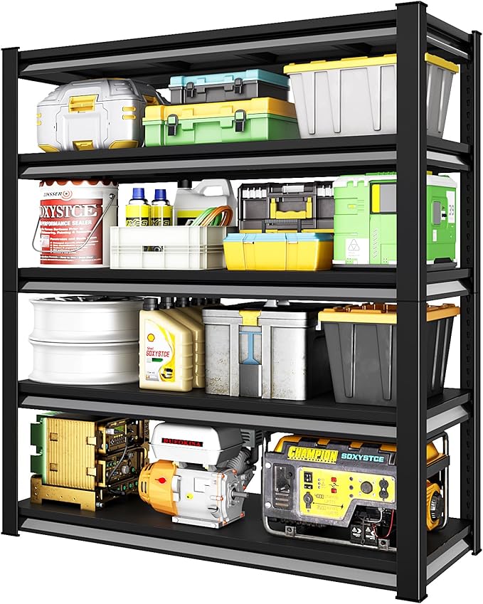 48" W Garage Shelving Heavy Duty，3000LBS Loads Adjustable Garage Storage Shelves by Rufokisa