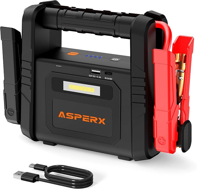 AsperX 6000A Car Jump Starter, Battery Jumper Starter Portable by AsperX