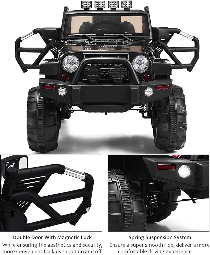 Costzon Ride On Car, 12V Battery Powered Electric Ride On Truck w/Parental - Image 2