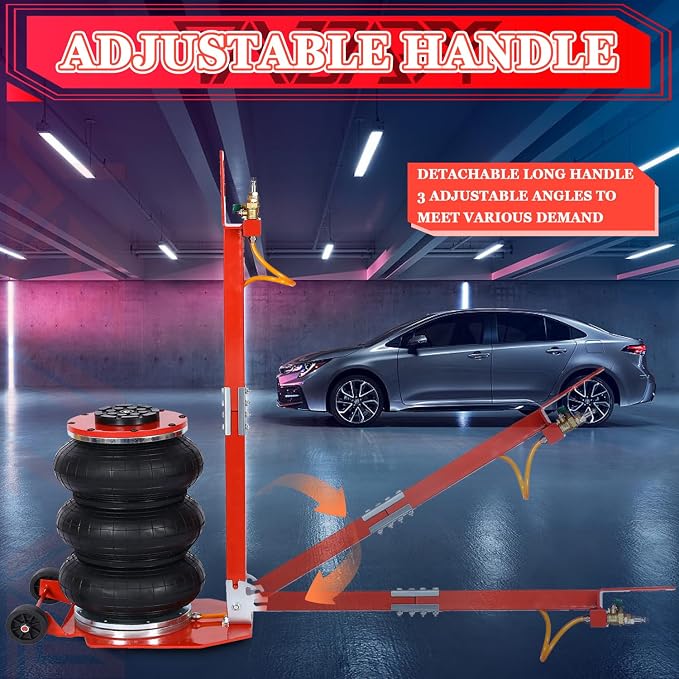 5T Triple Bag Air Jack 11000lbs Pneumatic Jack 3s Fast Lift Up 16in Airbag Jack - Image 4