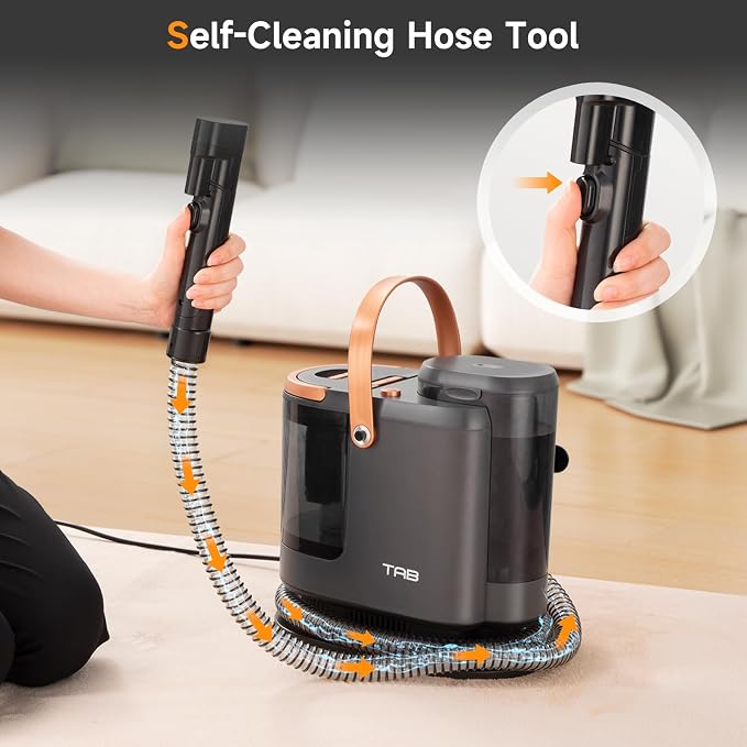 TAB Carpet Cleaner Machine, 18KPa Portable Upholstery Spot Cleaner Shampooer - Image 6