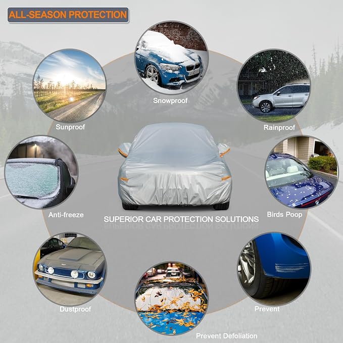 Kayme 6 Layers SUV Car Cover Waterproof All Weather - Image 4