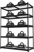 WORKPRO 4000 lbs 5-Tier Metal Shelving Unit, 72”H x 48”W x 24”D, Heavy Duty by WORKPRO