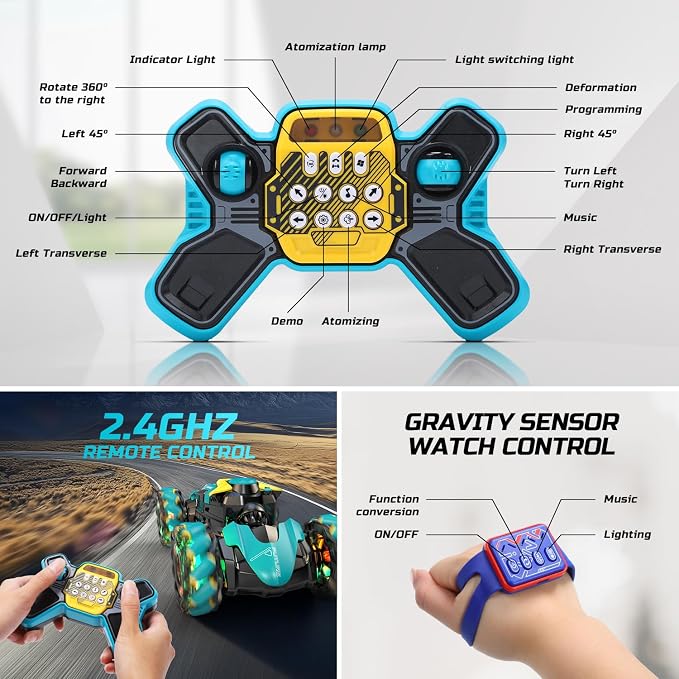 DEERC Gesture Sensing RC Stunt Car - Image 7