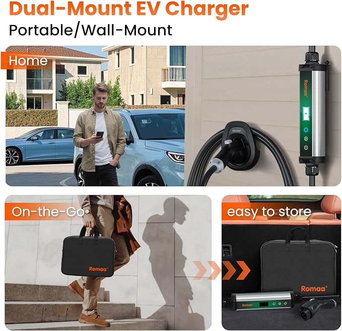 Level 2 EV Charger 40A EV Charger 240V 9.6kW Fast Charging, App Control - Image 3