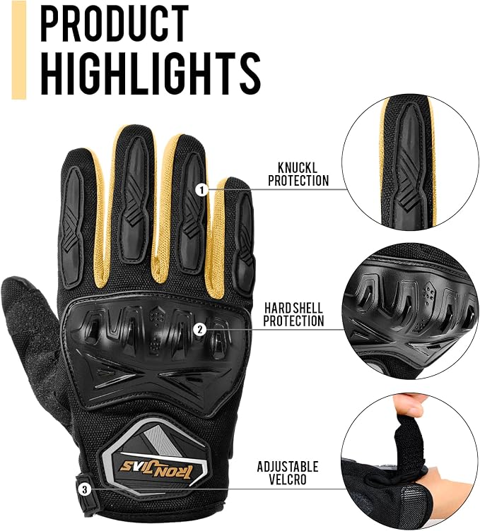 BORLENI Motorcycle Riding Gloves Touch Screen Full Finger Glove Motocross Road - Image 2