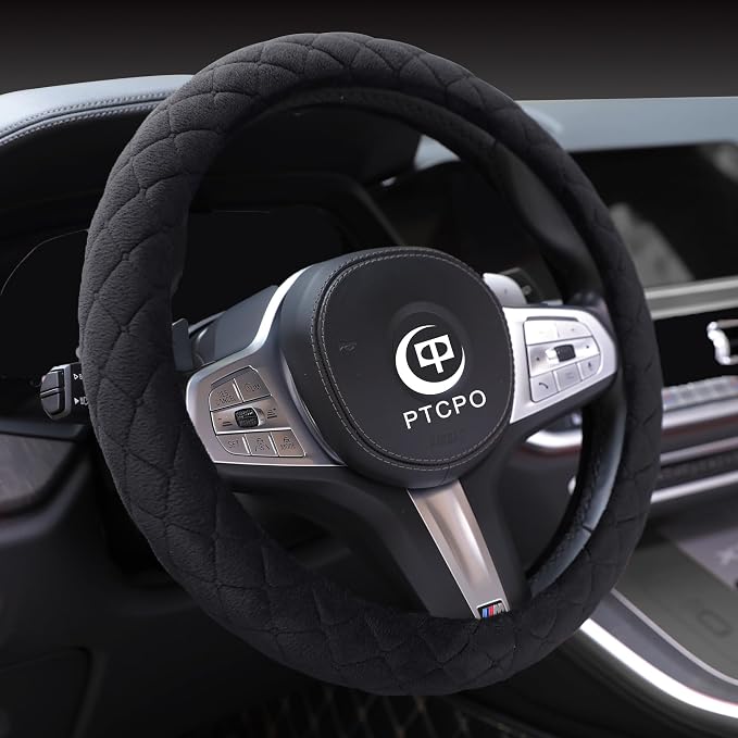 Soft Car Steering Wheel Cover for Sedan, Warm Luxury Velvet, Anti Slip by Unknown