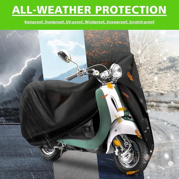 COVERVIN Scooter Waterproof Cover Outdoor, Moped Cover & Vespa Cover All - Image 6