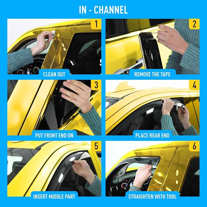 Extra Durable Window Deflectors In-Channel Visors Rain Guards Fit - Image 7