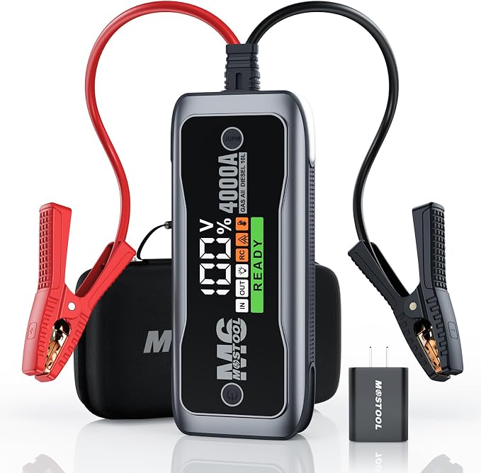 MOSTOOL M6 4000A Flagship Car Jump Starter, 12V Professional Battery Pack by MOSTOOLJumperStarter