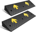 DNA MOTORING 2pcs 4.5" Rise Rubber Arrow Curb Ramp Heavy Duty Loading Threshold by DNAMOTORING