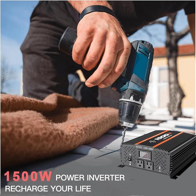 1500 Watt car Power Inverter 12V to 110V/120V - Image 6