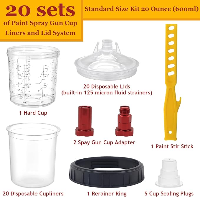 Disposable Paint Cup 20 Ounce Kit - Image 3