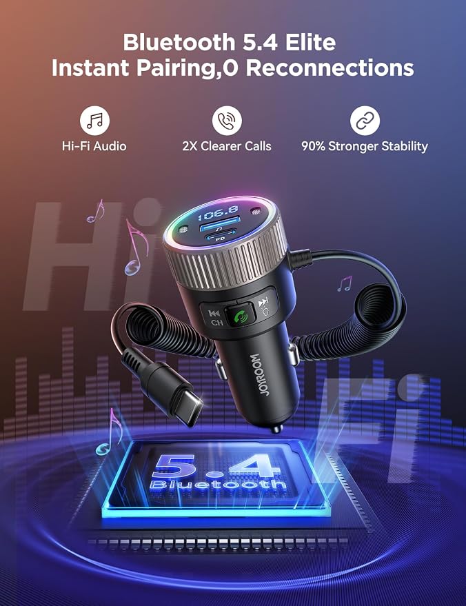 JOYROOM Bluetooth 5.4 FM Transmitter - Image 3
