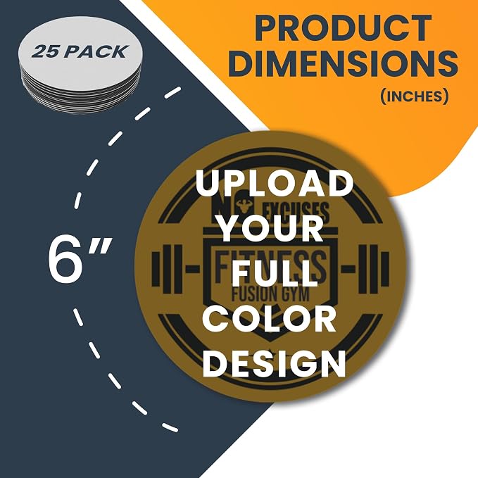 Magnet Me Up Customizable 30 Mil Round Magnet- 6”, 50 PK Weatherproof Car Magnet - Image 2