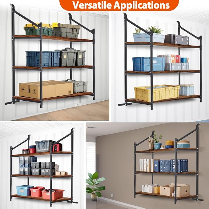 2 Pack Hanging Heavy duty Adjustable Shelf 56.5x22 Cargo Container Shelving - Image 8