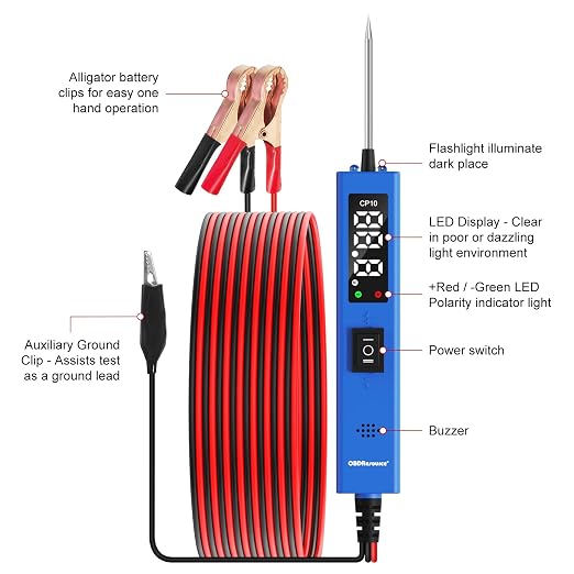 OBDResource Test Light Automotive, Power Circuit Probe Tester, 12V - 24V Car - Image 2
