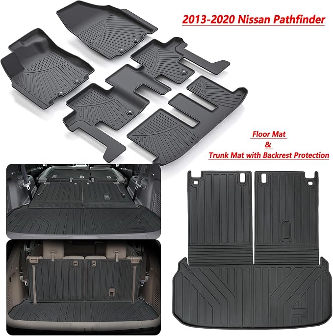 Floor Mats & Trunk mat For 2013-2019 2020 Nissan Pathfinder 2013 Infiniti JX35 - Image 2