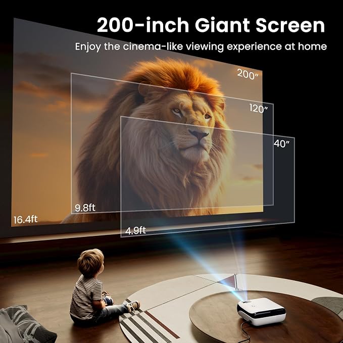 HAPPRUN Native 1080P Bluetooth Projector, Full HD Portable Outdoor Movie - Image 6
