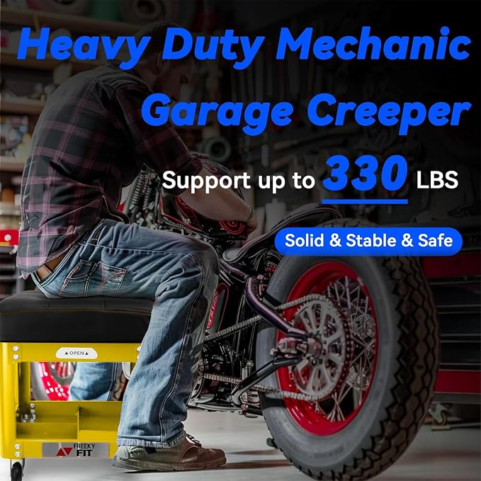 Rolling Creeper Garage Shop Seat - Image 2