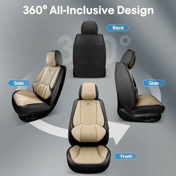 AOOG Car Seat Covers Full Set, Leather Seat Covers - Image 8