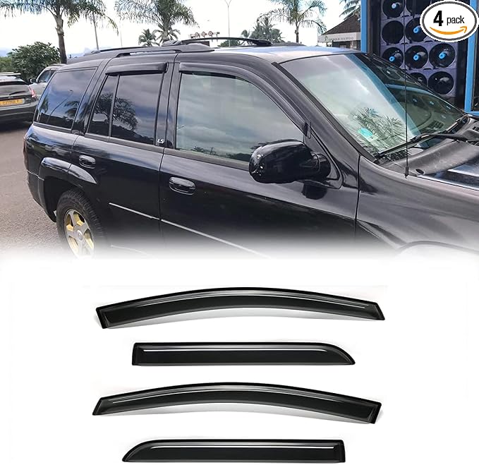 Side Rain Guards, Window Visors fit by Deebior