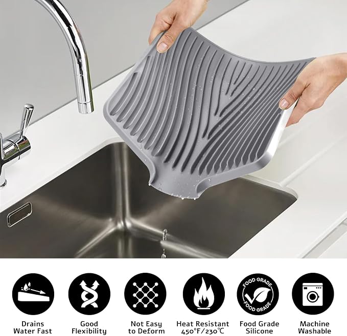 Silicone Dish Drying Mat, Stone Drying Mat - Image 4