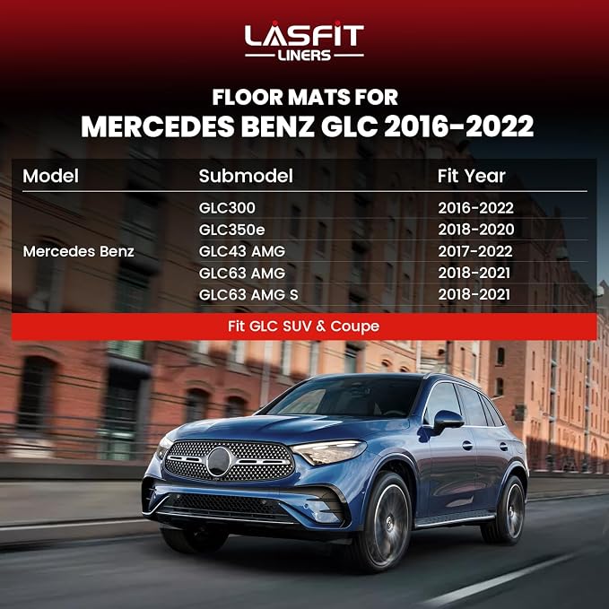 LASFIT Floor Mats for Mercedes Benz GLC 2016-2022, GLC300 / GLC350e / GLC43 AMG - Image 6
