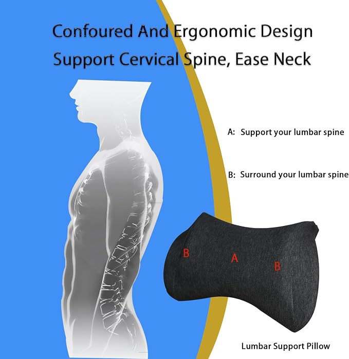 Lumbar Support Pillow for Car, Car Neck Pillow Kit for Car - Image 5