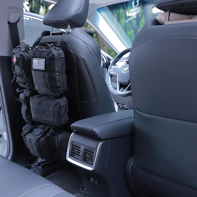 Universal Tactical Seat ​Back Organizer Vehicle Molle Panel Organizer Storage - Image 8