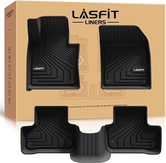 LASFIT Floor Mats for Volvo XC60 2018-2026, All Weather Floor Liner TPE Custom by LASFIT
