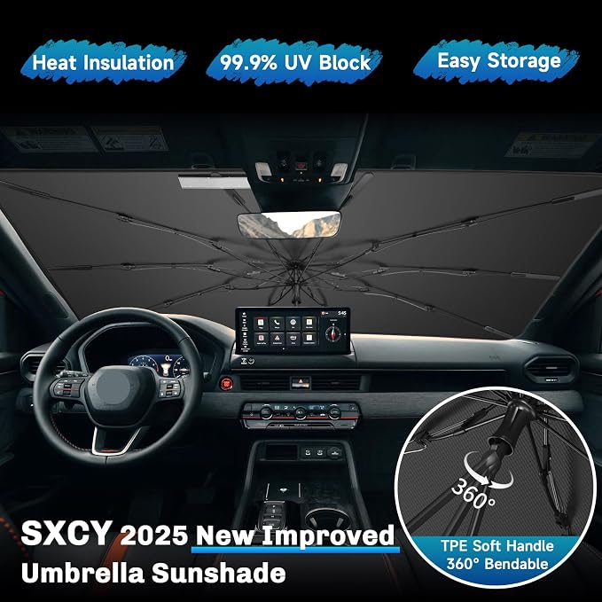 SXCY for 2019-2026 Honda Passport Windshield Umbrella Sunshade for 2026 Honda - Image 2