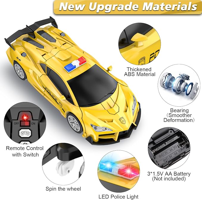 Remote Control Car for Boys 4-7, 2.4GHz RC Car 1:18 Scale, One-Button - Image 6
