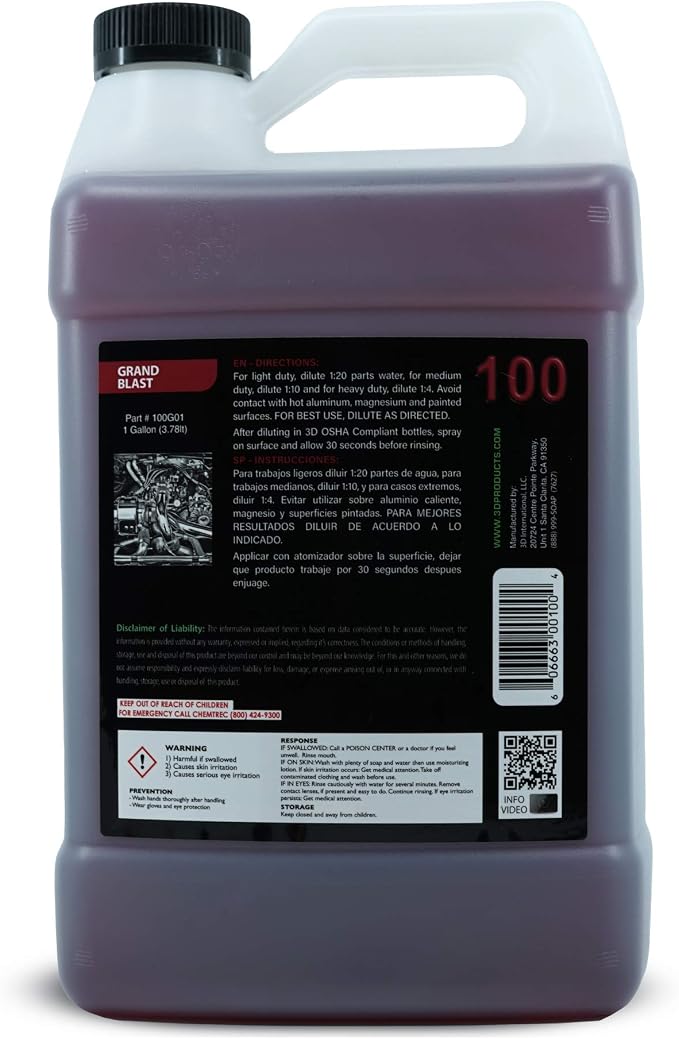 3D Grand Blast Engine Degreaser – Heavy Duty Biodegradable Cleaner - Image 2