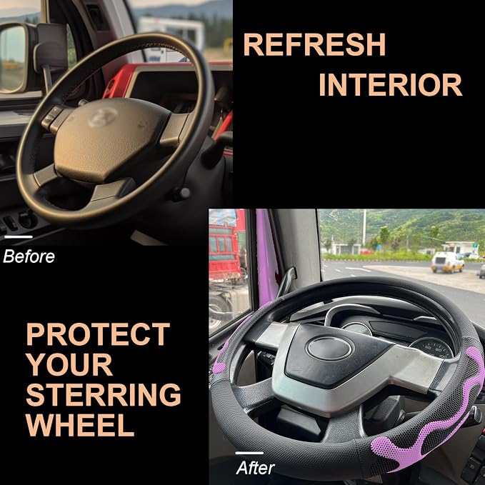 PINCTROT XL Size 17.5-18 Inch Comfy Grip Steering Wheel Cover - Image 4