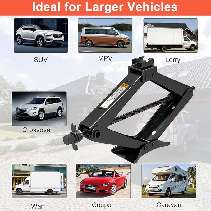 IMAYCC Scissor Jack, Portable Car Jack Kit 6614 lbs, Universal Tire Change Kit - Image 6