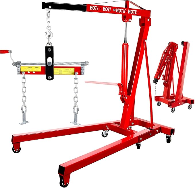 4400 Lbs Folding Engine Hoist Cherry Picker, 2 Ton Engine Hoist by Unknown