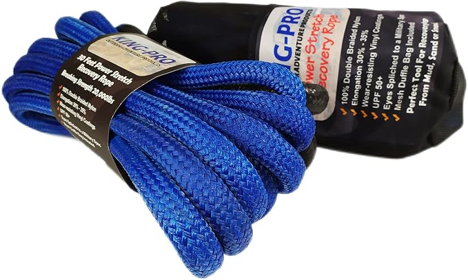 KING-PRO Kinetic Recovery Rope 3/4“x30' Towing Rope 20, 000lbs Breaking - Image 8