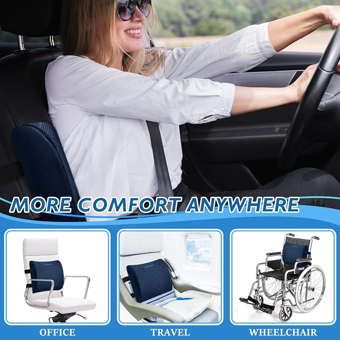 Lumbar Support Pillow for Office Chair Back Support Lumbar Pillow for Car - Image 6