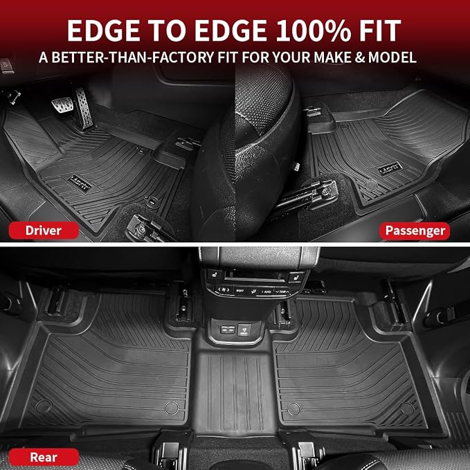 LASFIT Floor Mats&Trunk Mats for Toyota Highlander 8 Seats 2020-2025, All - Image 8