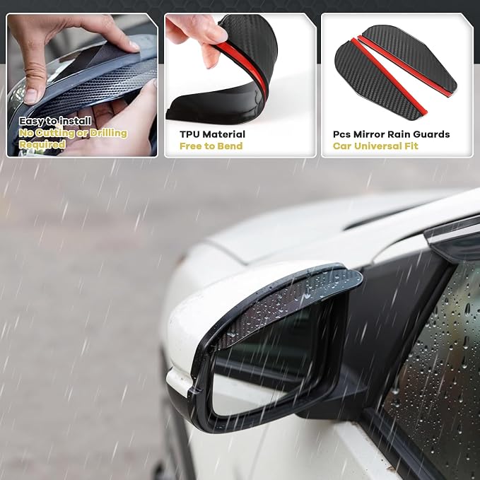 4 PCS in Channel Rain Guards Fit - Image 5