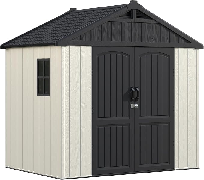 Greesum 8×6 FT Plastic Outdoor Storage Shed by BuynowfromGreesum
