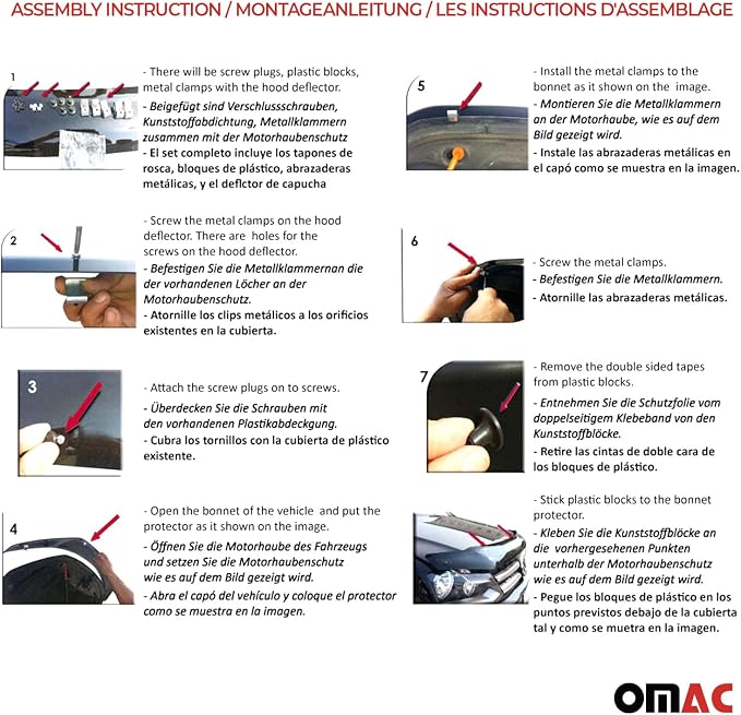 OMAC Front Bug Shield Hood Deflector Guard - Image 9