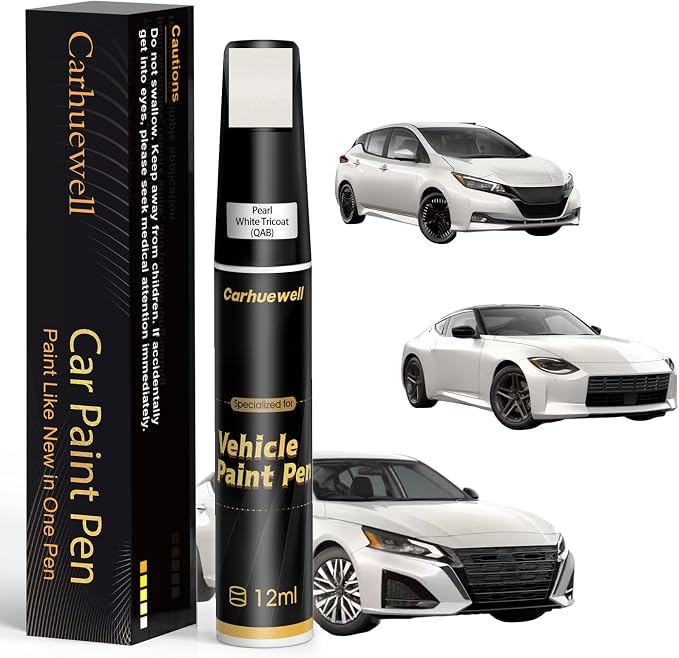 Pearl White Tricoat Touch Up Paint Compatible by Carhuewell