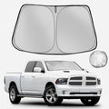 Windshield Sun Shade for 2010-2025 Dodge RAM 2500 3500 Foldable Sun Sunshade by Fonowka